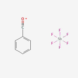molecular formula C7H5F6OSb B13417435 benzylidyneoxidanium;hexafluoroantimony(1-) CAS No. 5609-80-3