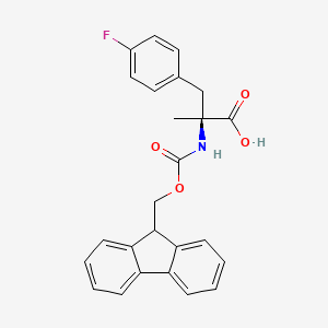 molecular formula C25H22FNO4 B1341744 Fmoc-alpha-methyl-L-4-Fluorophe CAS No. 1175838-03-5