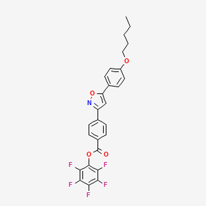 molecular formula C27H20F5NO4 B13417447 Pentafluorophenyl 4-[5-[4-(Pentyloxy)phenyl]-3-isoxazolyl]benzoate 