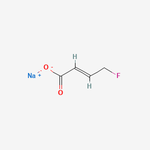 molecular formula C4H4FNaO2 B13417454 Sodium gamma-fluorocrotonate CAS No. 63992-56-3
