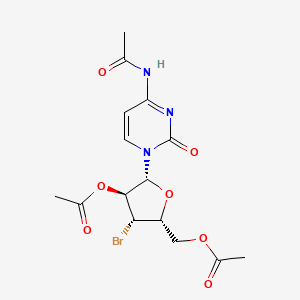 molecular formula C15H18BrN3O7 B13417479 N-[1-(2,5-Di-O-acetyl-3-bromo-3-deoxy-beta-D-xylofuranosyl)-1,2-dihydro-2-oxo-4-pyrimidinyl]acetamide 