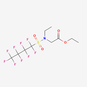 molecular formula C10H12F9NO4S B13417483 Glycine, N-ethyl-N-[(nonafluorobutyl)sulfonyl]-, ethyl ester CAS No. 67584-63-8