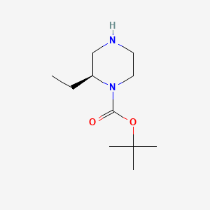 molecular formula C11H22N2O2 B1341751 (S)-1-Boc-2-ethyl-piperazine CAS No. 325145-35-5