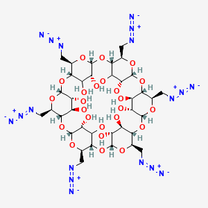 molecular formula C36H54N18O24 B13417524 Perazido-alpha-cyclodextrin 