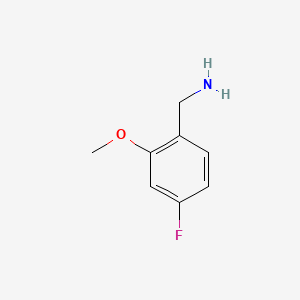 molecular formula C8H10FNO B1341759 (4-Fluoro-2-methoxyphenyl)methanamine CAS No. 870563-60-3