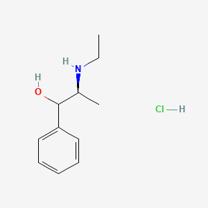 molecular formula C11H18ClNO B13417590 N-Ethyl-dl-norephedrine Hydrochloride 