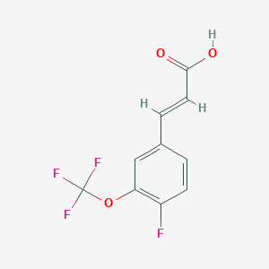 molecular formula C10H6F4O3 B1341761 4-氟-3-(三氟甲氧基)肉桂酸 CAS No. 886501-38-8