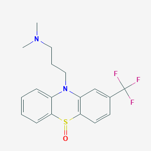 molecular formula C18H19F3N2OS B13417684 N,N-dimethyl-3-[5-oxo-2-(trifluoromethyl)phenothiazin-10-yl]propan-1-amine CAS No. 2127-55-1