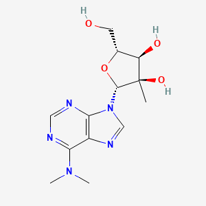 molecular formula C13H19N5O4 B13417709 2-(6-Dimethylamino-purin-9-yl)-5-hydroxymethyl-3-methyl-tetrahydro-furan-3,4-diol 