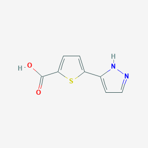 molecular formula C8H6N2O2S B1341776 5-(1H-pyrazol-3-yl)thiophene-2-carboxylic acid CAS No. 656226-63-0