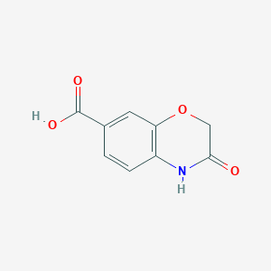 molecular formula C9H7NO4 B1341784 3-oxo-3,4-dihydro-2H-1,4-benzoxazine-7-carboxylic acid CAS No. 214848-62-1