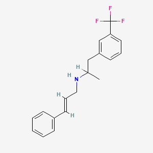 molecular formula C19H20F3N B13417941 alpha-Methyl-N-(3-phenylallyl)-m-trifluoromethylphenethylamine CAS No. 73758-29-9
