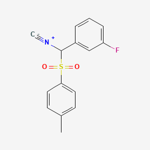 molecular formula C15H12FNO2S B1341799 1-Fluoro-3-(isocyano(tosyl)methyl)benzene CAS No. 321345-36-2