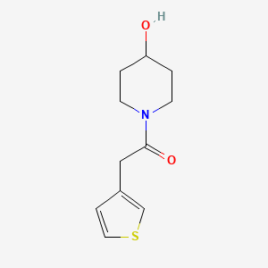 molecular formula C11H15NO2S B1341805 1-(4-Hydroxy-piperidin-1-yl)-2-thiophen-3-yl-ethanone CAS No. 916791-31-6