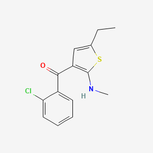 molecular formula C14H14ClNOS B13418085 De-diazepin-2-one Clotiazepam 