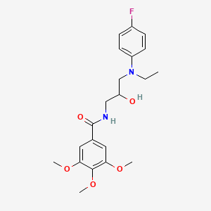 molecular formula C21H27FN2O5 B13418098 N-(3-(Ethyl(4-fluorophenyl)amino)-2-hydroxypropyl)-3,4,5-trimethoxybenzamide CAS No. 73572-01-7
