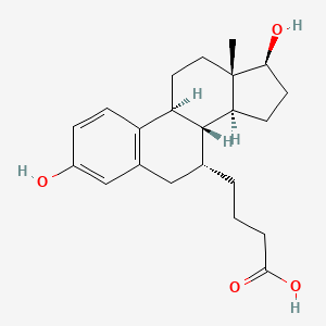 molecular formula C22H30O4 B13418111 Estradiol-7alpha-butyric acid CAS No. 55592-40-0