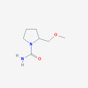 molecular formula C7H14N2O2 B13418118 2-(Methoxymethyl)pyrrolidine-1-carboxamide 