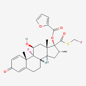 molecular formula C27H30F2O6S B13418139 6-des-flouro-Fluticasone Furoate 