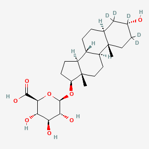 molecular formula C25H40O8 B13418167 Androstane-3Alpha,17Beta-diol 17-Glucuronide-d5 