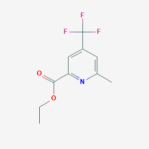 molecular formula C10H10F3NO2 B1341817 6-Methyl-4-trifluoromethyl-pyridine-2-carboxylic acid ethyl ester 