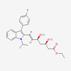 molecular formula C26H30FNO4 B13418171 Fluvastatin ethyl ester CAS No. 786710-24-5
