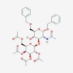 molecular formula C36H45NO15 B13418179 Phenylmethyl 2-(Acetylamino)-2-deoxy-6-O-(phenylmethyl)-3-O-(2,3,4,6-tetra-O-acetyl-beta-D-galactopyranosyl)-alpha-D-glucopyranoside 