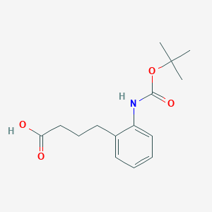 molecular formula C15H21NO4 B1341824 Boc-4-(2-aminophenyl)butanoic acid CAS No. 214829-08-0