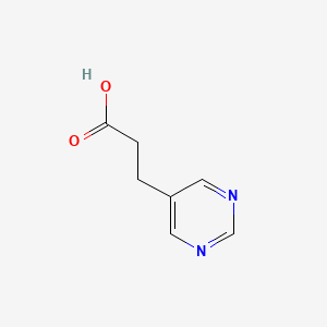 molecular formula C7H8N2O2 B1341825 3-(嘧啶-5-基)丙酸 CAS No. 933682-83-8