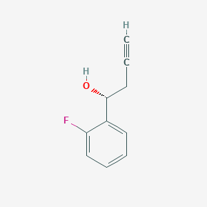 molecular formula C10H9FO B13418296 (1R)-1-(2-fluorophenyl)but-3-yn-1-ol 