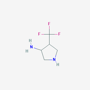 molecular formula C5H9F3N2 B13418307 4-(Trifluoromethyl)pyrrolidin-3-amine 
