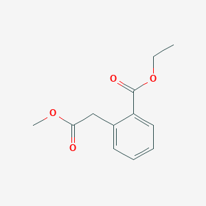 molecular formula C12H14O4 B13418315 Ethyl 2-(2-methoxy-2-oxoethyl)benzoate CAS No. 66298-59-7