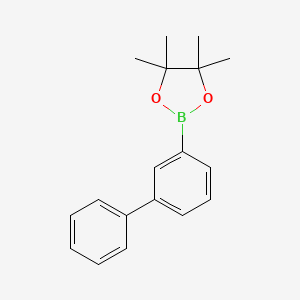 molecular formula C18H21BO2 B1341837 2-([1,1'-Biphenyl]-3-yl)-4,4,5,5-tetramethyl-1,3,2-dioxaborolane CAS No. 912844-88-3