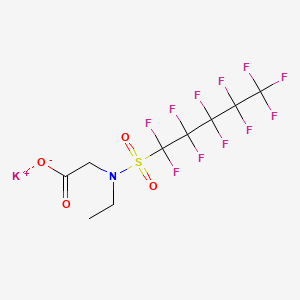 molecular formula C9H7F11KNO4S B13418379 Glycine, N-ethyl-N-[(undecafluoropentyl)sulfonyl]-, potassium salt CAS No. 67584-52-5