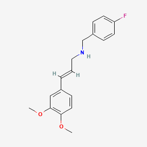 molecular formula C18H20FNO2 B13418410 N-[(2E)-3-(3,4-Dimethoxyphenyl)-2-propen-1-yl]-4-fluorobenzenemethanamine 