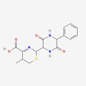 molecular formula C16H17N3O4S B13418570 delta4-Cephalexin Diketopiperazine (Technical Grade) 