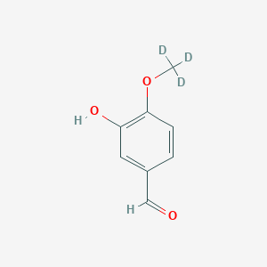 molecular formula C8H8O3 B134186 3-Hydroxy-4-(trideuteriomethoxy)benzaldehyde CAS No. 74495-73-1