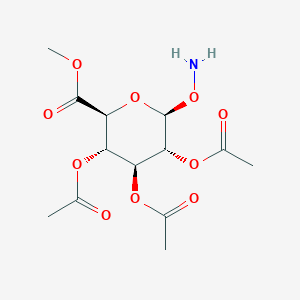 molecular formula C13H19NO10 B13418683 methyl (2S,3S,4S,5R,6S)-3,4,5-triacetyloxy-6-aminooxyoxane-2-carboxylate 