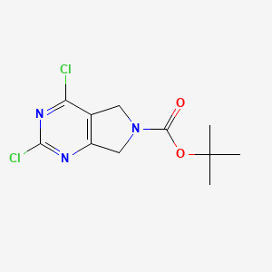 molecular formula C11H13Cl2N3O2 B1341871 叔丁基2,4-二氯-5H-吡咯并[3,4-d]嘧啶-6(7H)-羧酸酯 CAS No. 903129-71-5