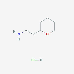 molecular formula C7H16ClNO B1341872 2-(Tetrahydro-2H-pyran-2-YL)ethanamine hydrochloride CAS No. 1005756-81-9