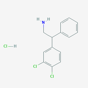 molecular formula C14H14Cl3N B1341873 2-(3,4-二氯苯基)-2-苯乙胺盐酸盐 CAS No. 1021871-57-7