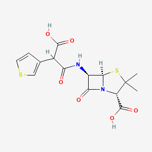 molecular formula C15H16N2O6S2 B13418731 alpha-Carboxy-alpha-3-thienylmethylpenicillin CAS No. 3973-04-4