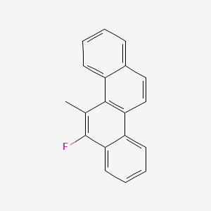 molecular formula C19H13F B13418737 6-Fluoro-5-methylchrysene CAS No. 64977-46-4