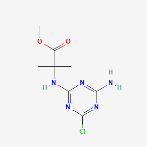 molecular formula C8H12ClN5O2 B13418745 Methyl 2-((4-Amino-6-chloro-1,3,5-triazin-2-yl)amino)-2-methylpropanoate 