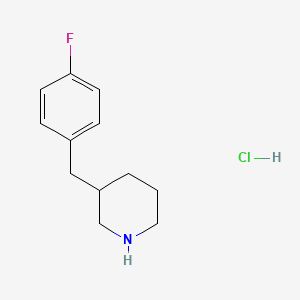 molecular formula C12H17ClFN B1341879 3-(4-Fluorobenzyl)piperidine hydrochloride CAS No. 745817-38-3