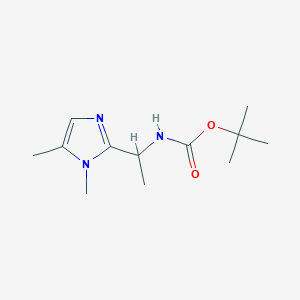 molecular formula C12H21N3O2 B1341880 [1-(1,5-Dimethyl-1H-imidazol-2-YL)-ethyl]-carbamic acid tert-butyl ester CAS No. 887344-32-3