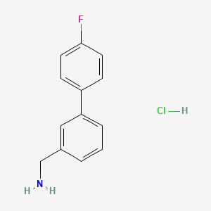 molecular formula C13H13ClFN B1341882 [3-(4-氟苯基)苯基]甲胺盐酸盐 CAS No. 1195901-44-0