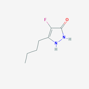 molecular formula C7H11FN2O B13418829 5-Butyl-4-fluoro-1H-pyrazol-3(2H)-one 