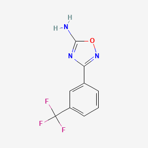 molecular formula C9H6F3N3O B1341886 3-[3-(Trifluoromethyl)phenyl]-1,2,4-oxadiazol-5-amine CAS No. 910442-24-9