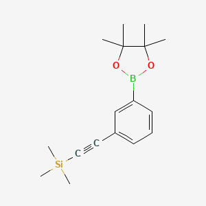 B1341888 3-(4,4,5,5-Tetramethyl-[1,3,2]dioxaborolan-2-YL)-phenylethynyl-trimethylsilane CAS No. 915402-03-8